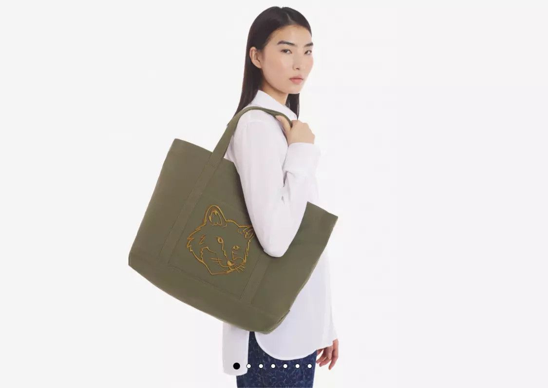 Maison Kitsune MAISON KITSUNÉ Paris FOX HEAD LARGE TOTE Size ONE SIZE - 3 Thumbnail