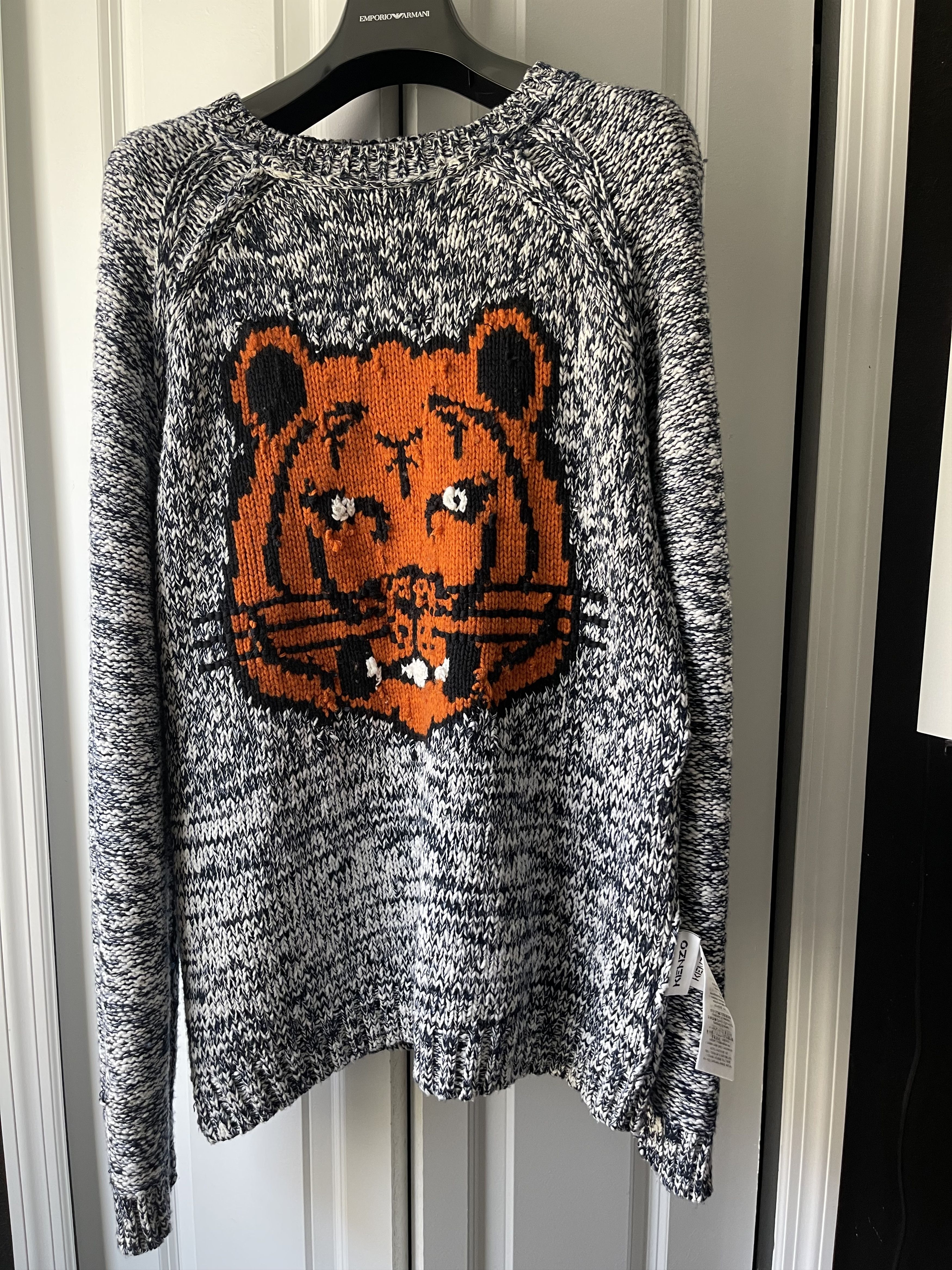 Kenzo Kenzo inside out sweater jacquard tiger Size US S / EU 44-46 / 1 - 1 Thumbnail