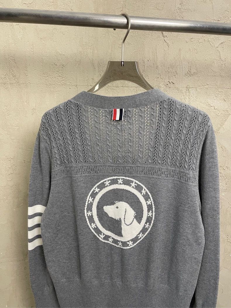 Thom Browne Thom Browne Grey puppy knit sweater Size M / US 6-8 / IT 42-44 - 2 Thumbnail