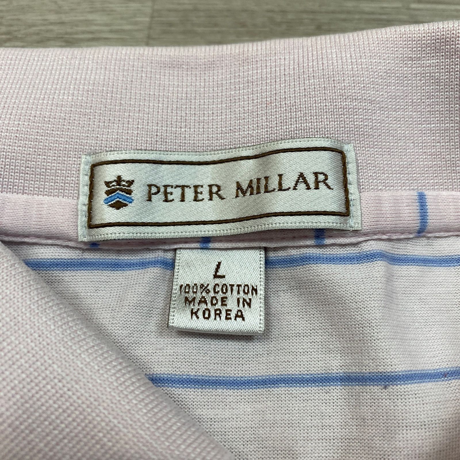 Peter Millar Peter Millar Crown Crest Striped Polo Shirt Men's L Golf Size US L / EU 52-54 / 3 - 5 Thumbnail