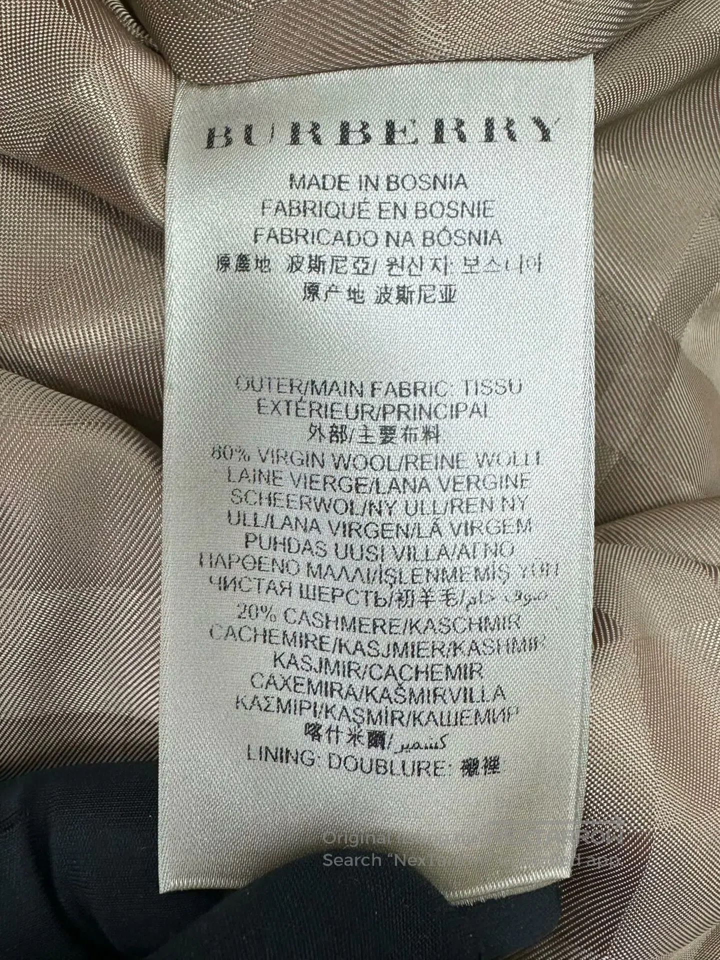 Burberry Burberry Classic Khaki Double-breasted Lining Plaid Cashme Size XXS / US 00 / IT 34 - 4 Thumbnail