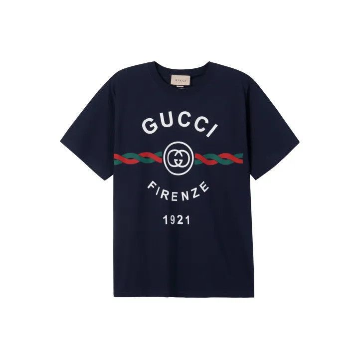 Gucci Gucci Gucci Lido Firenze 1921 Short Sleeve T-Shirt -2506 Size US L / EU 52-54 / 3 - 1 Thumbnail