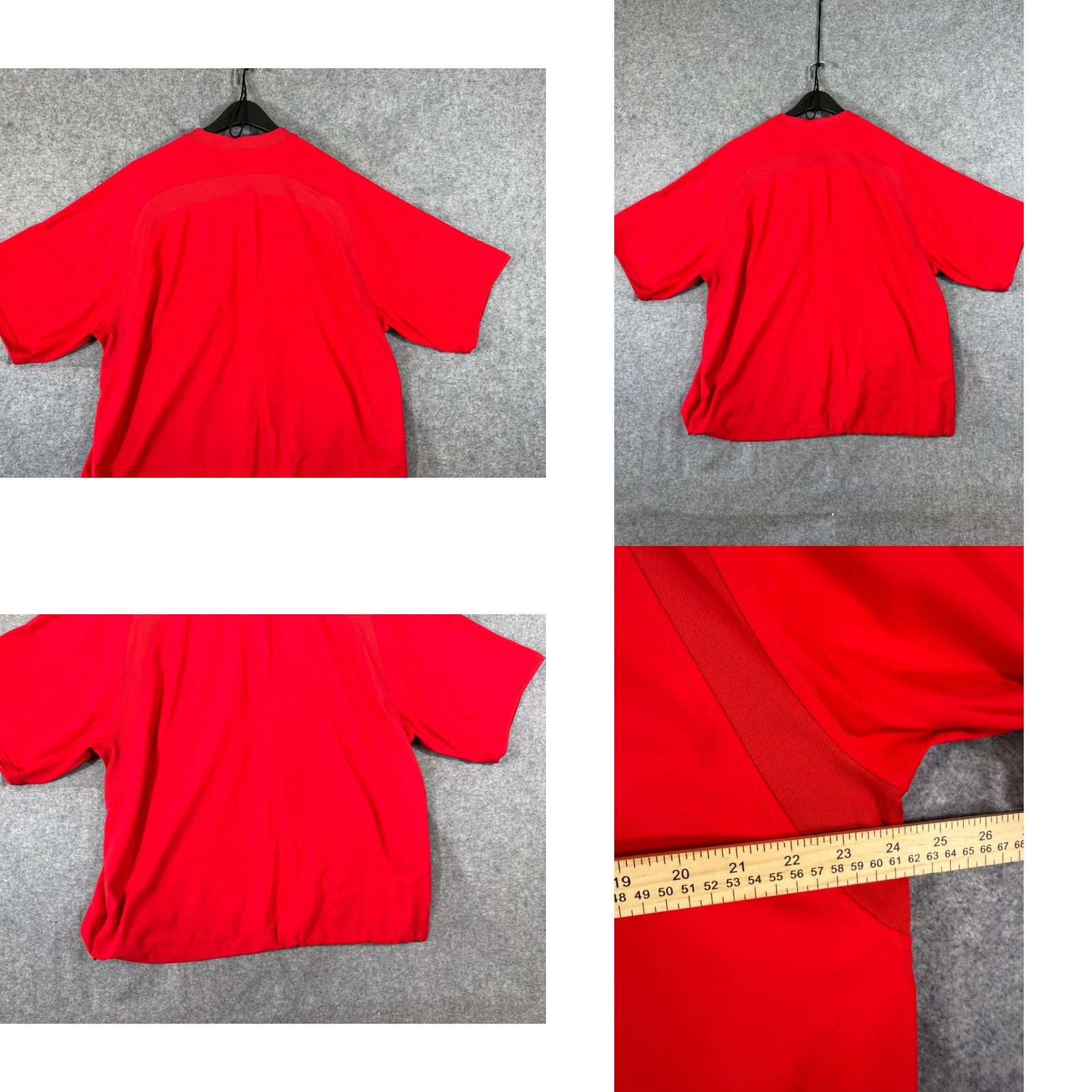 Under Armour VINTAGE: No Under Armour Baseball Wind Shirt Mens S Red Stretch 1/4 Zip Pullover Side Zip Raglan Short Sleeve Size US S / EU 44-46 / 1 - 8 Thumbnail