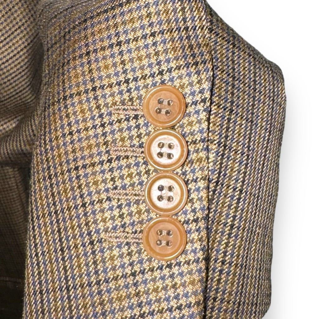 Canali Canali Multicolored Houndstooth Silk & Wool Sport Coat 42R Size 42R - 6 Thumbnail