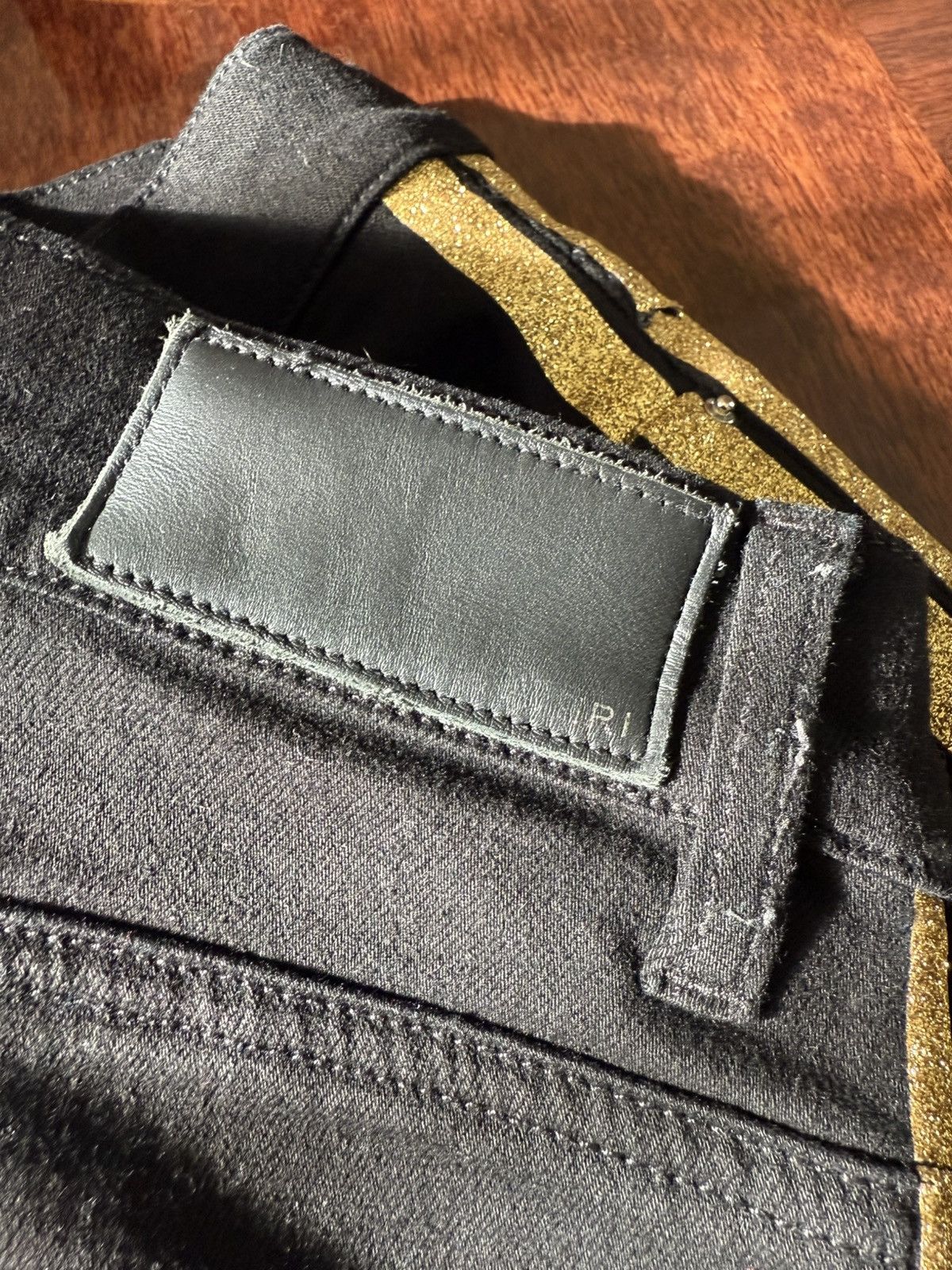 Amiri Amiri Gold Glitter Jean Size US 30 / EU 46 - 7 Thumbnail