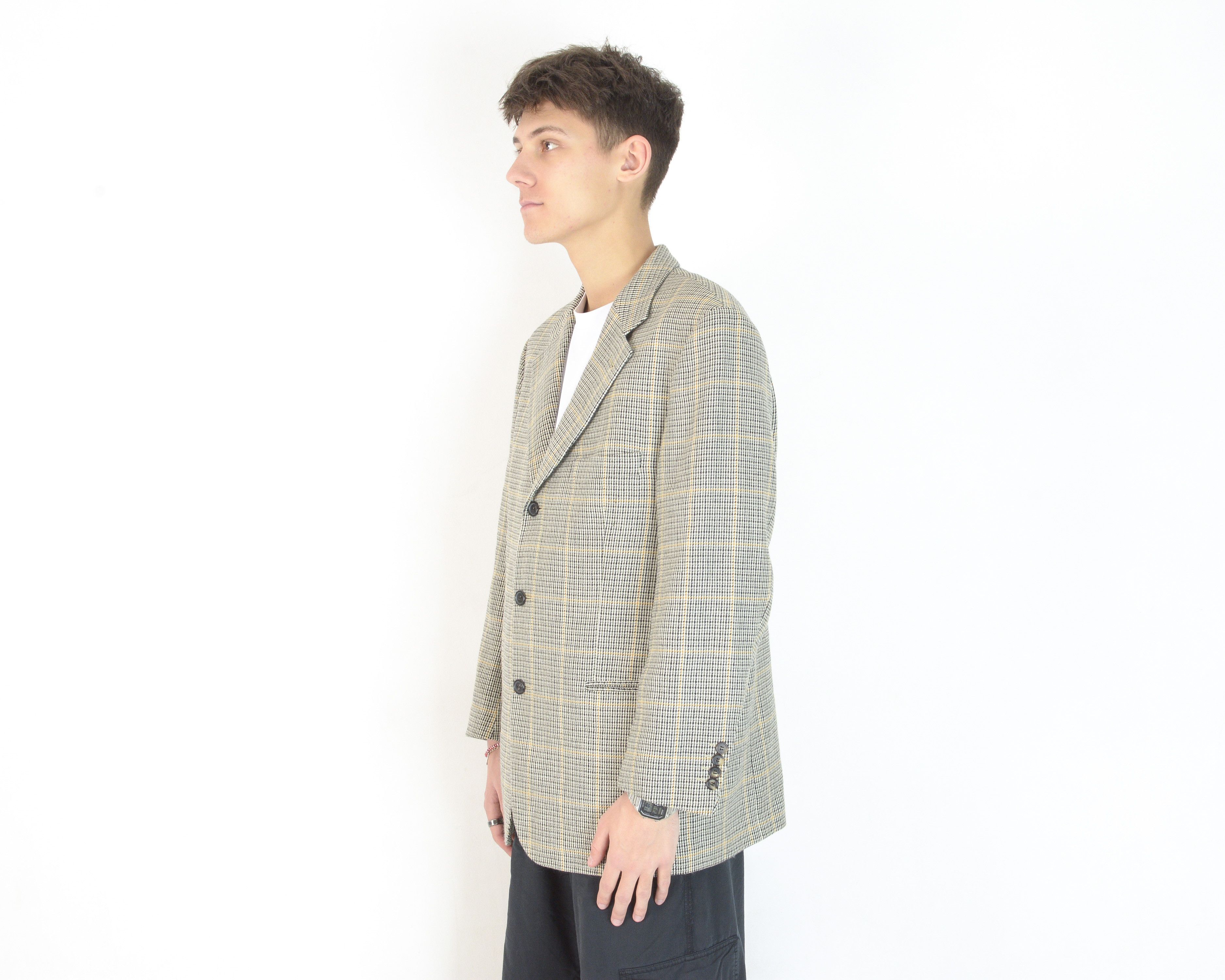 Hugo Boss Einstein Vintage US 42 Cashmere Wool Blazer Jacket Italy Size 42R - 2 Thumbnail