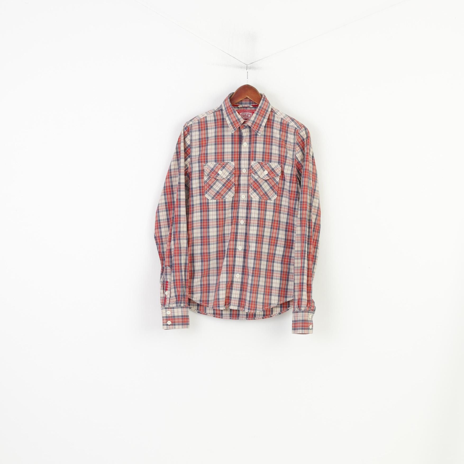 Superdry Superdry Men M S Casual Shirt Checkered Red 3401 Size US M / EU 48-50 / 2 - 1 Thumbnail