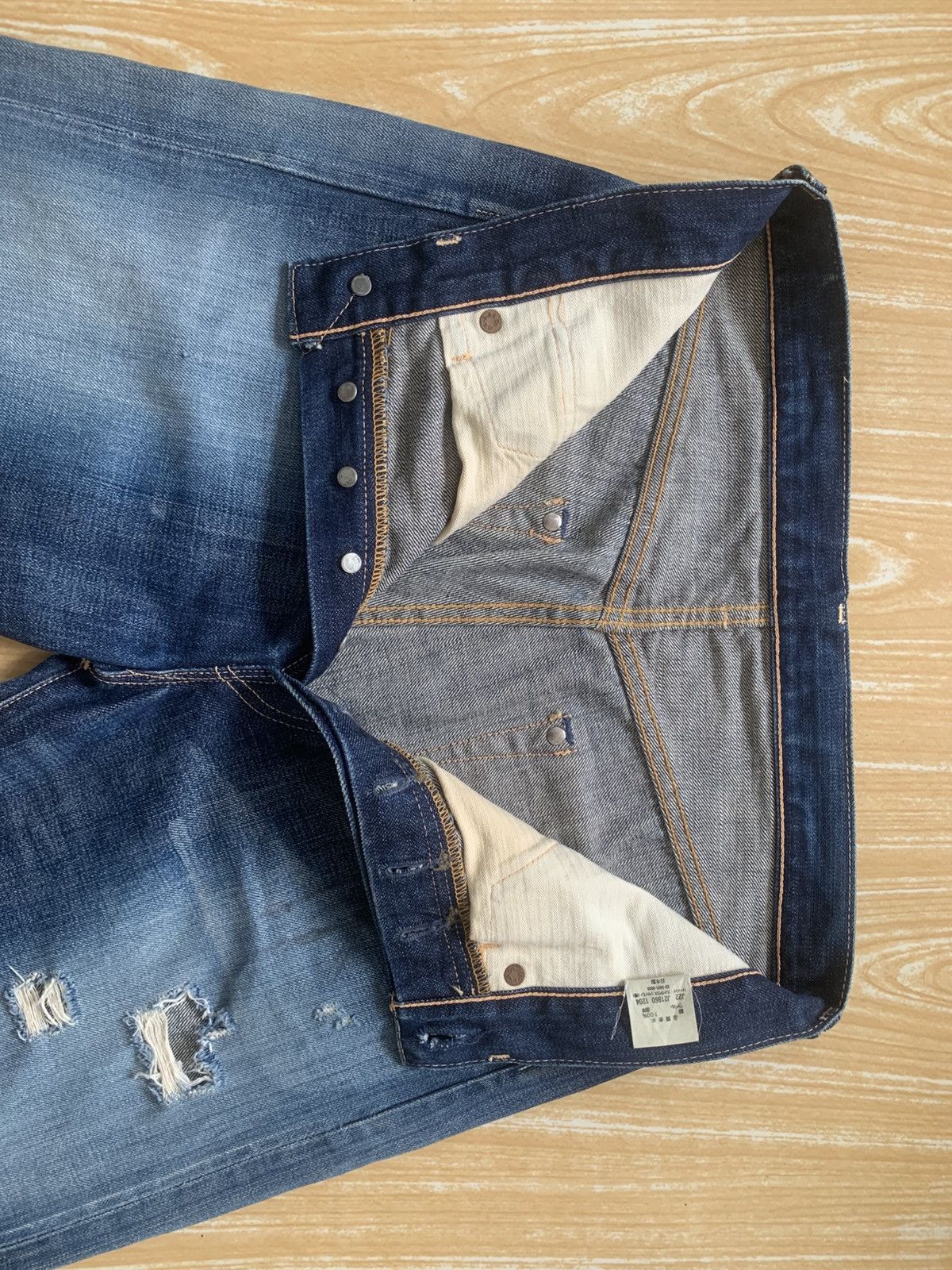 Levi's Distressed Levis Lot44501 WW2 Repro Selvedge Made In Japan Size US 30 / EU 46 - 21 Thumbnail