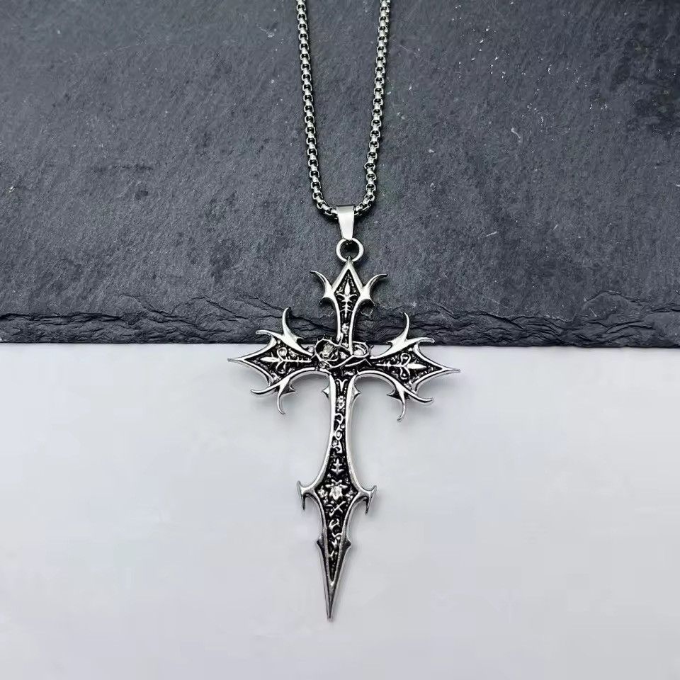 Japanese Brand Gothic Skeleton Cross Necklace Size ONE SIZE - 4 Thumbnail