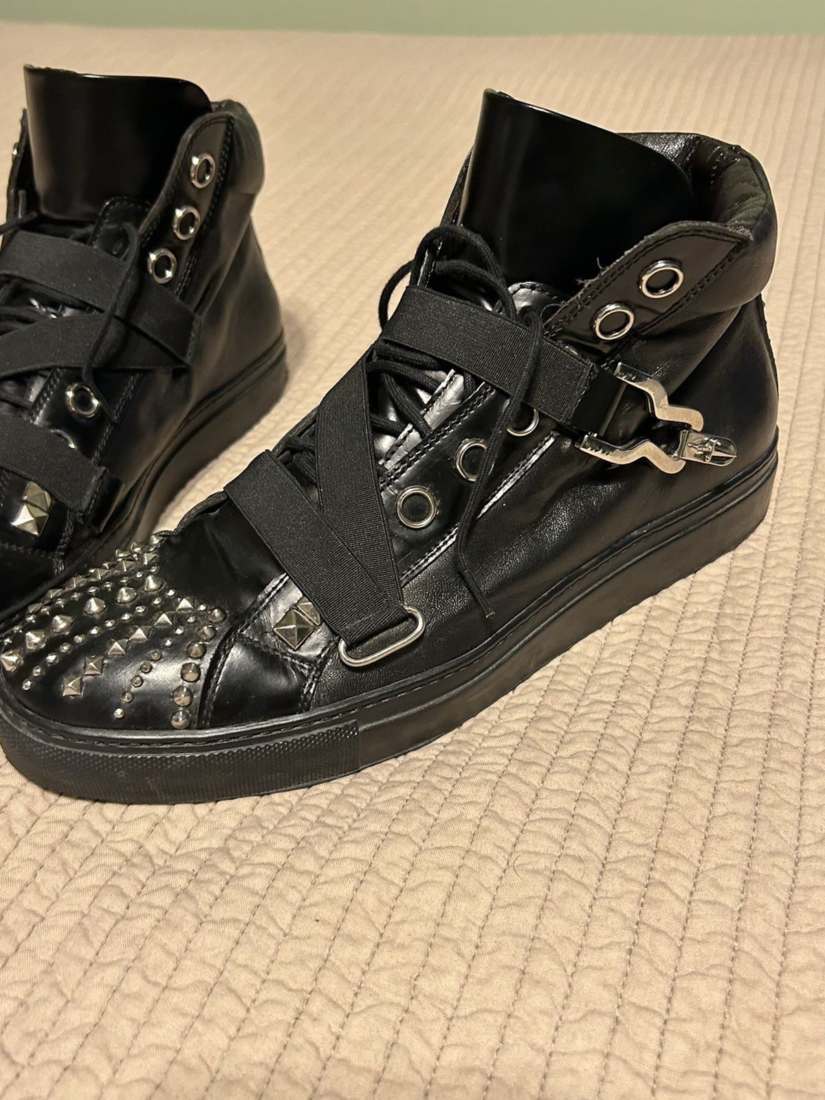 Paciotti 2007 Spiked Boxcalf Hi-tops Size US 10 / EU 43 - 14 Thumbnail