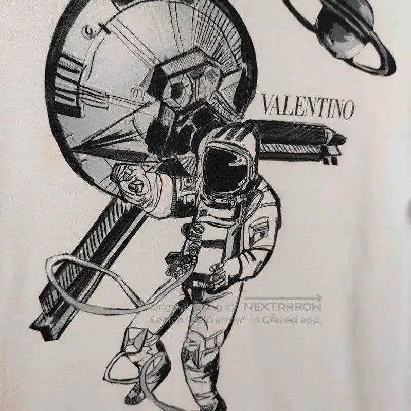 Valentino Valentino Men's Astronaut Graphic Cotton T-shirt . Size US L / EU 52-54 / 3 - 4 Thumbnail