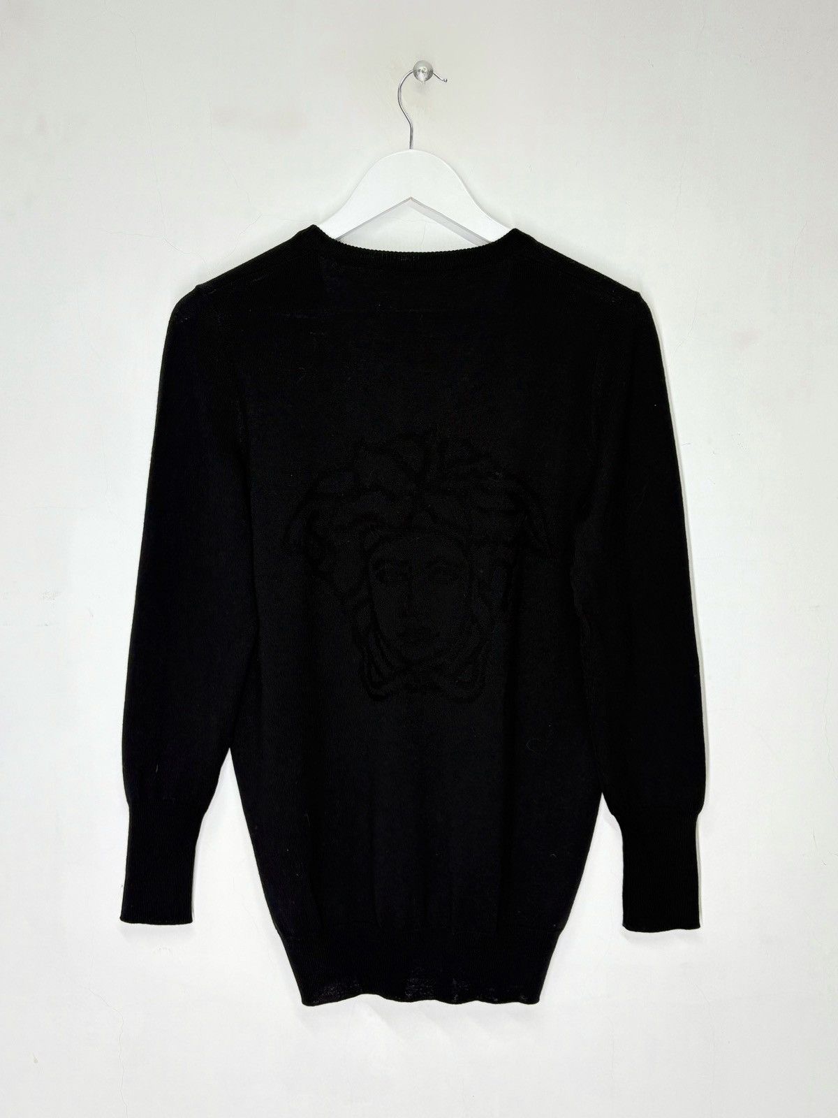Versace Versace Collection Back Medusa Knitted Sweater Black V-Neck Size US S / EU 44-46 / 1 - 3 Thumbnail