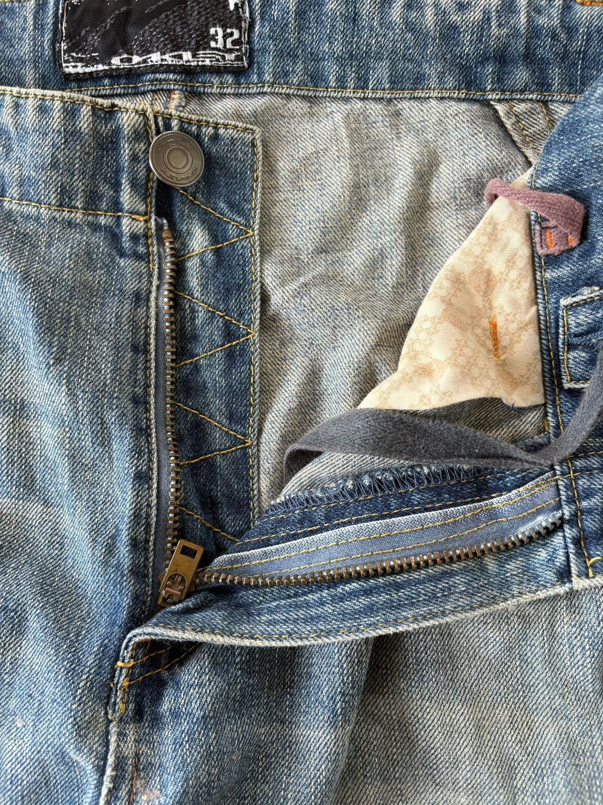 Oakley Vintage Oakley Mud Wash Distressed Baggy Cargo Jeans Size US 30 / EU 46 - 9 Thumbnail