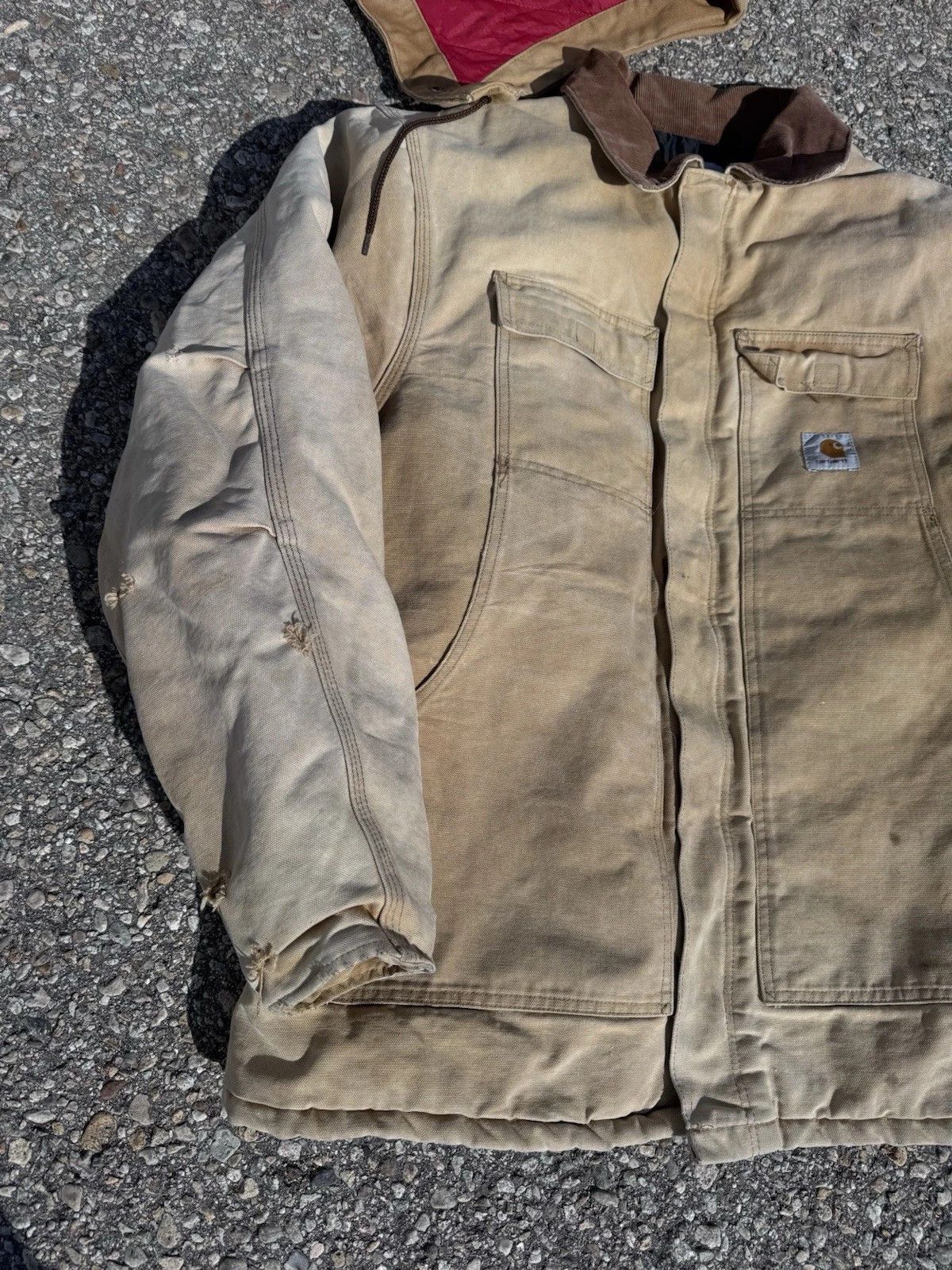 Carhartt Carhartt Beige Quilted Zip Up Chore Jacket Size US XL / EU 56 / 4 - 3 Thumbnail