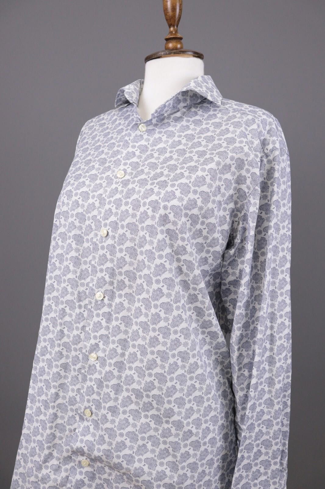 Eton Eton Slim White Floral Button Down Shirt Size 41 / 16 Size US M / EU 48-50 / 2 - 8 Thumbnail