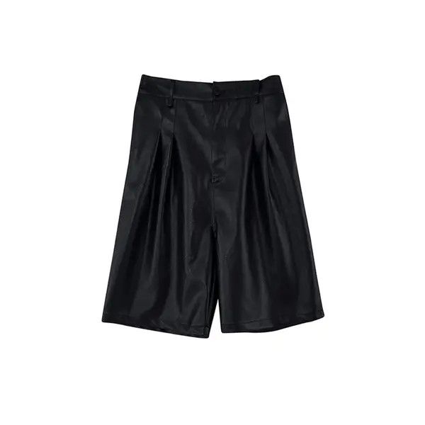 Leather Masaki x Honda Black Faux Leather Shorts, Retro Punk Shorts Size US 32 / EU 48 - 5 Thumbnail