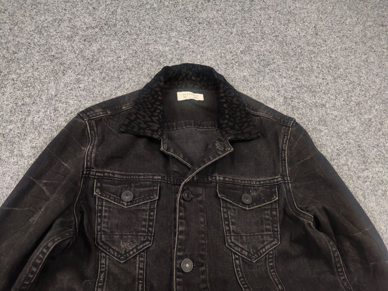 Allsaints Allsaints donlington Distressed Denim Jacket Washed Black Size US S / EU 44-46 / 1 - 4 Thumbnail