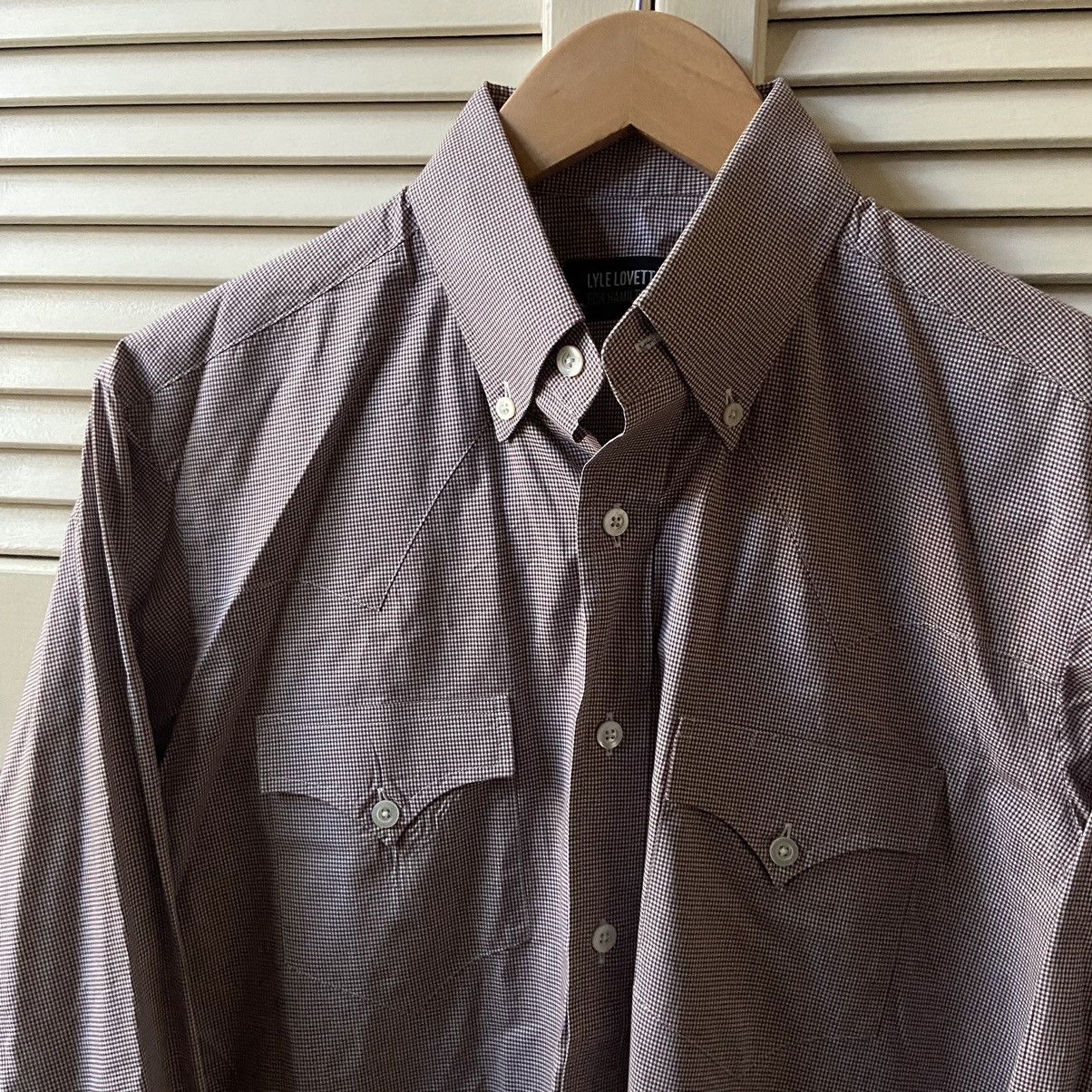 Designer Lyle Lovett Hamilton Purple Button Up Dress Shirt Western Size US M / EU 48-50 / 2 - 2 Thumbnail
