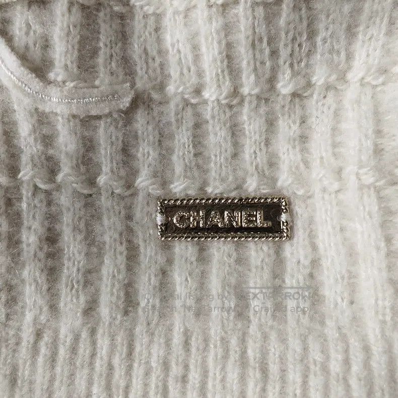 Chanel Chanel Beige three-dimensional relief flower knitted sweat Size XS / US 0-2 / IT 36-38 - 5 Thumbnail