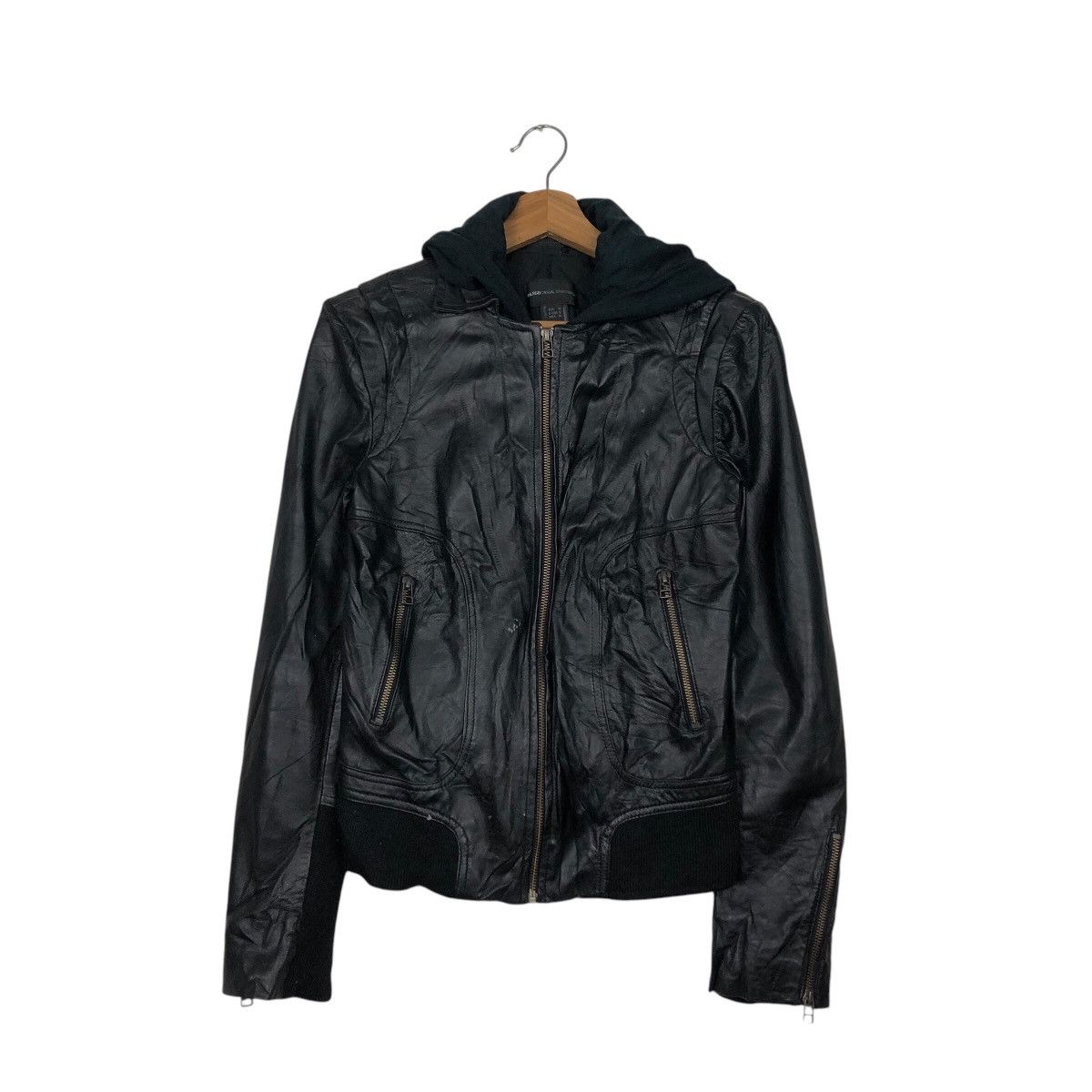 Japanese Brand 📌Cropped Biker Soft Leather Jacket Mango Streetwear Size US M / EU 48-50 / 2 - 2 Thumbnail