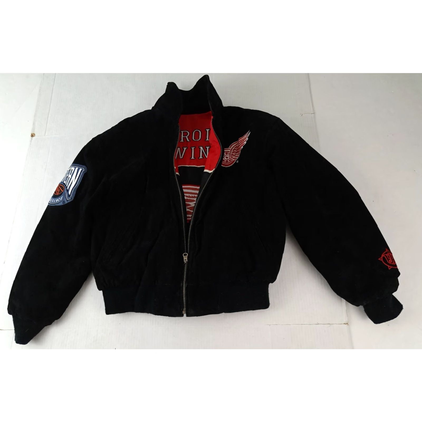 Hamilton VINTAGE Detroit Red Wings Leather Suede&Nylon Reversible Button Jacket Medium Size US M / EU 48-50 / 2 - 7 Thumbnail