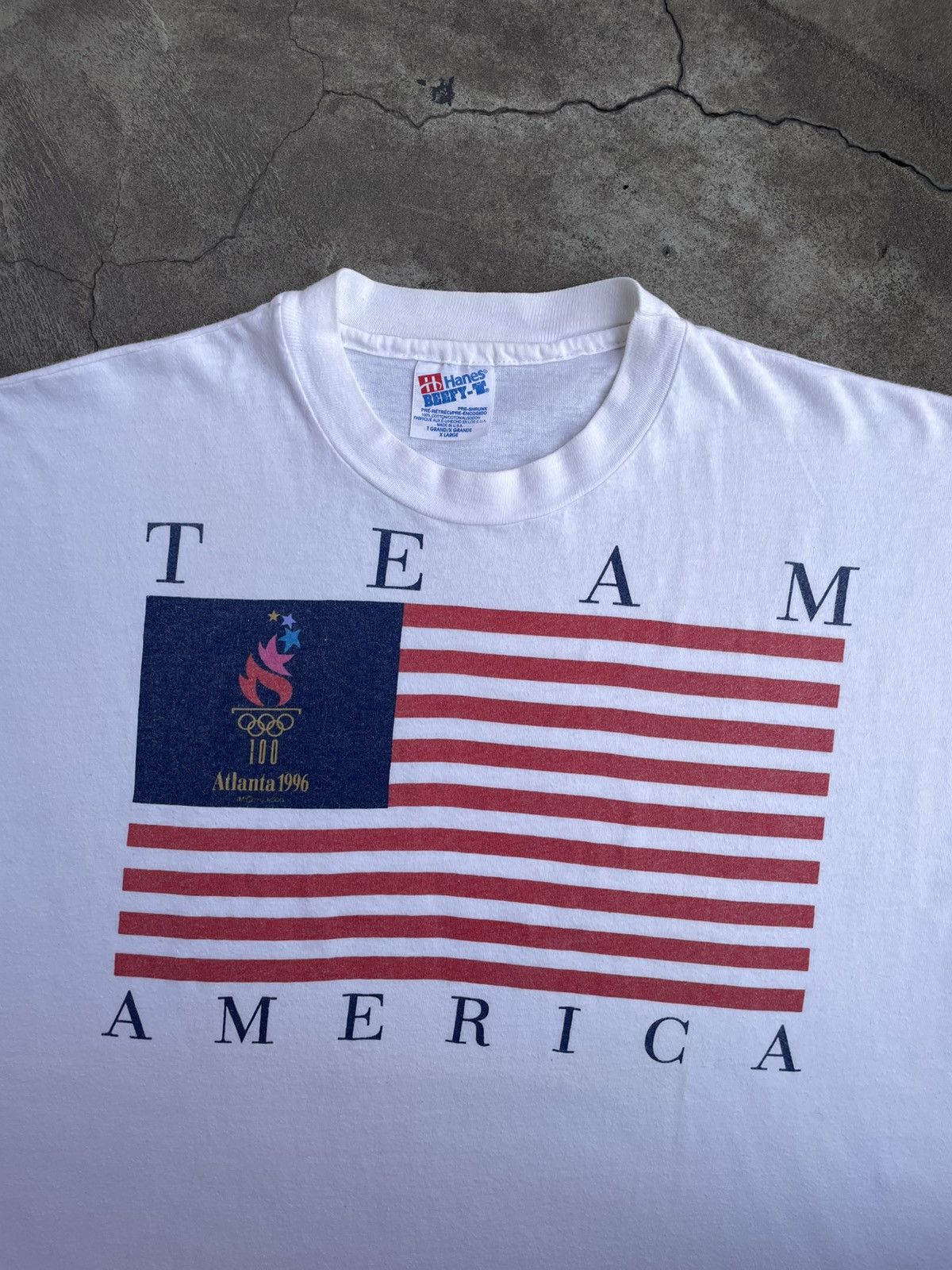 USA Olympics 1996 Olympics Atlanta, Vintage Single Stitch T-Shirt Size US XL / EU 56 / 4 - 3 Thumbnail