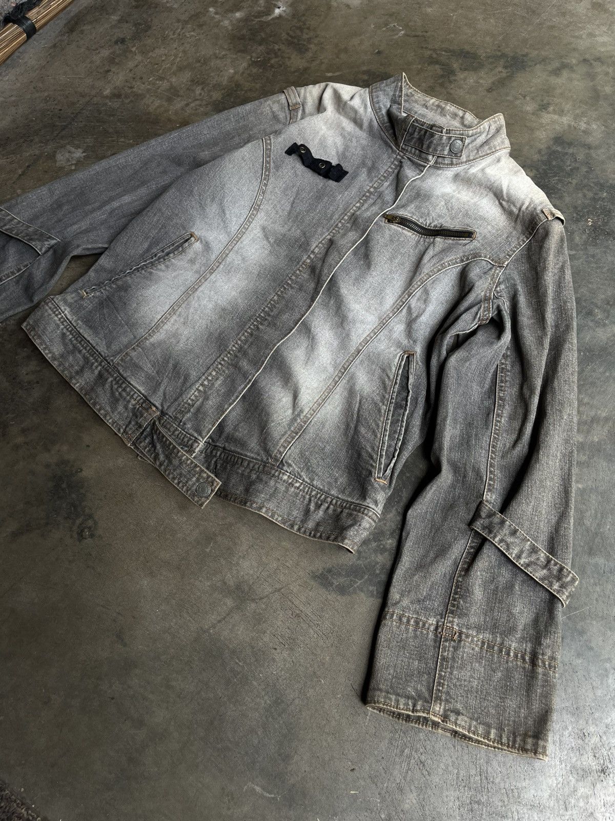 14th Addiction JAPANESE UNITEDPALETTE DENIM JACKET BONDAGE BIKERS JEANS Size US M / EU 48-50 / 2 - 6 Thumbnail