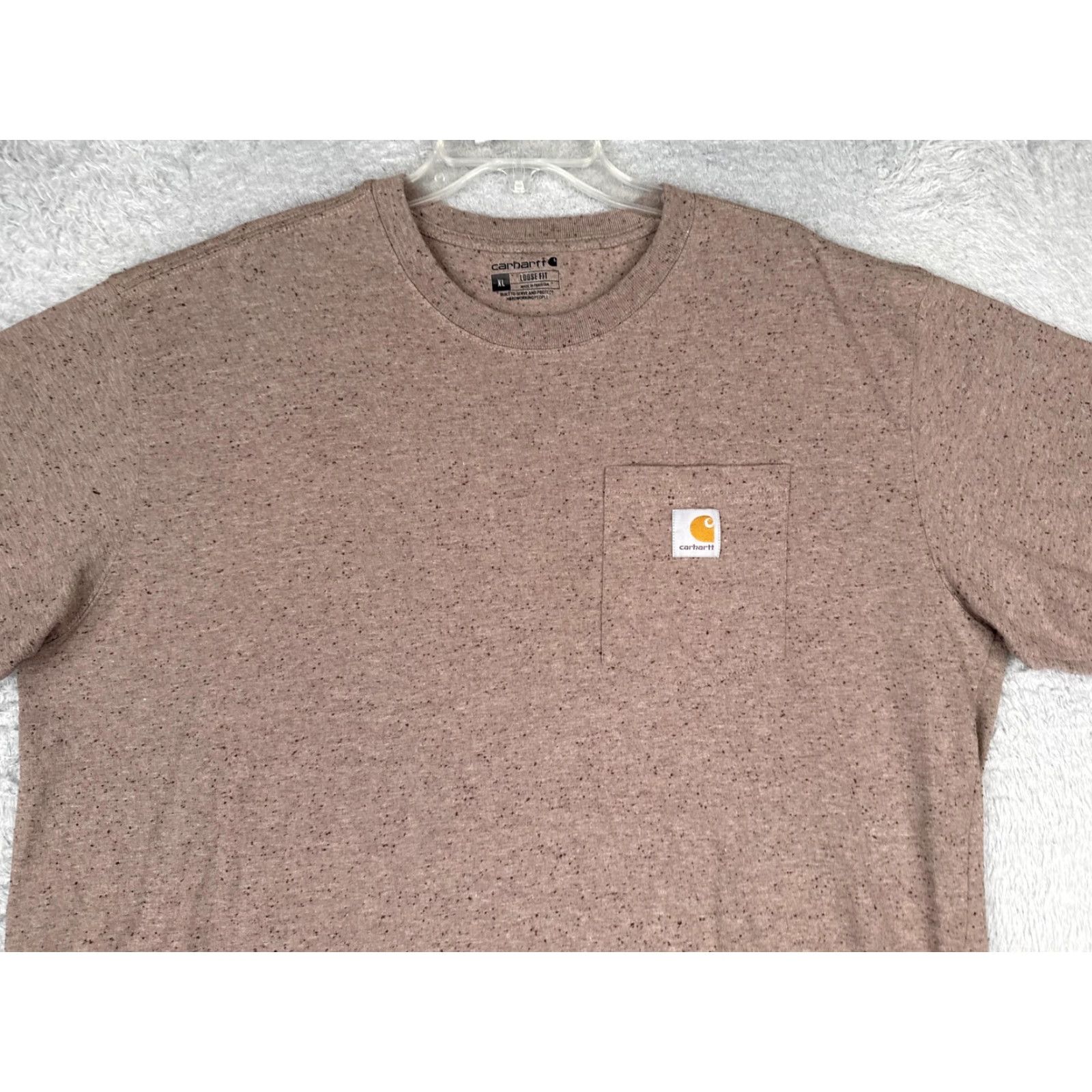 Carhartt Carhartt Shirt Mens XL Brown Crew Neck Short Sleeve Pocket Tagless Workwear Size US XL / EU 56 / 4 - 4 Thumbnail