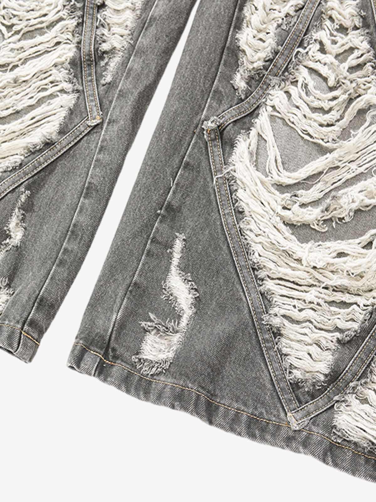 Japanese Brand Ripped Beggar High Street Design Jeans Size ONE SIZE - 4 Thumbnail