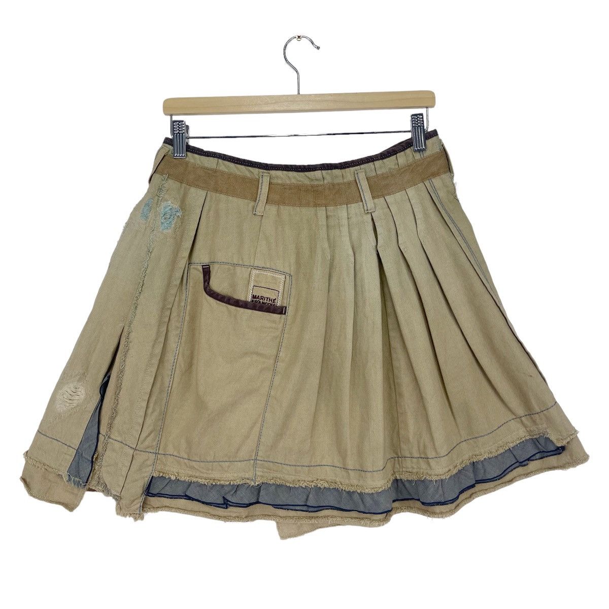 Designer × Marithe + Francois Girbaud Marithe Francois Girbaud Layered Mini Skirt Size 30" / US 8 / IT 44 - 2 Thumbnail