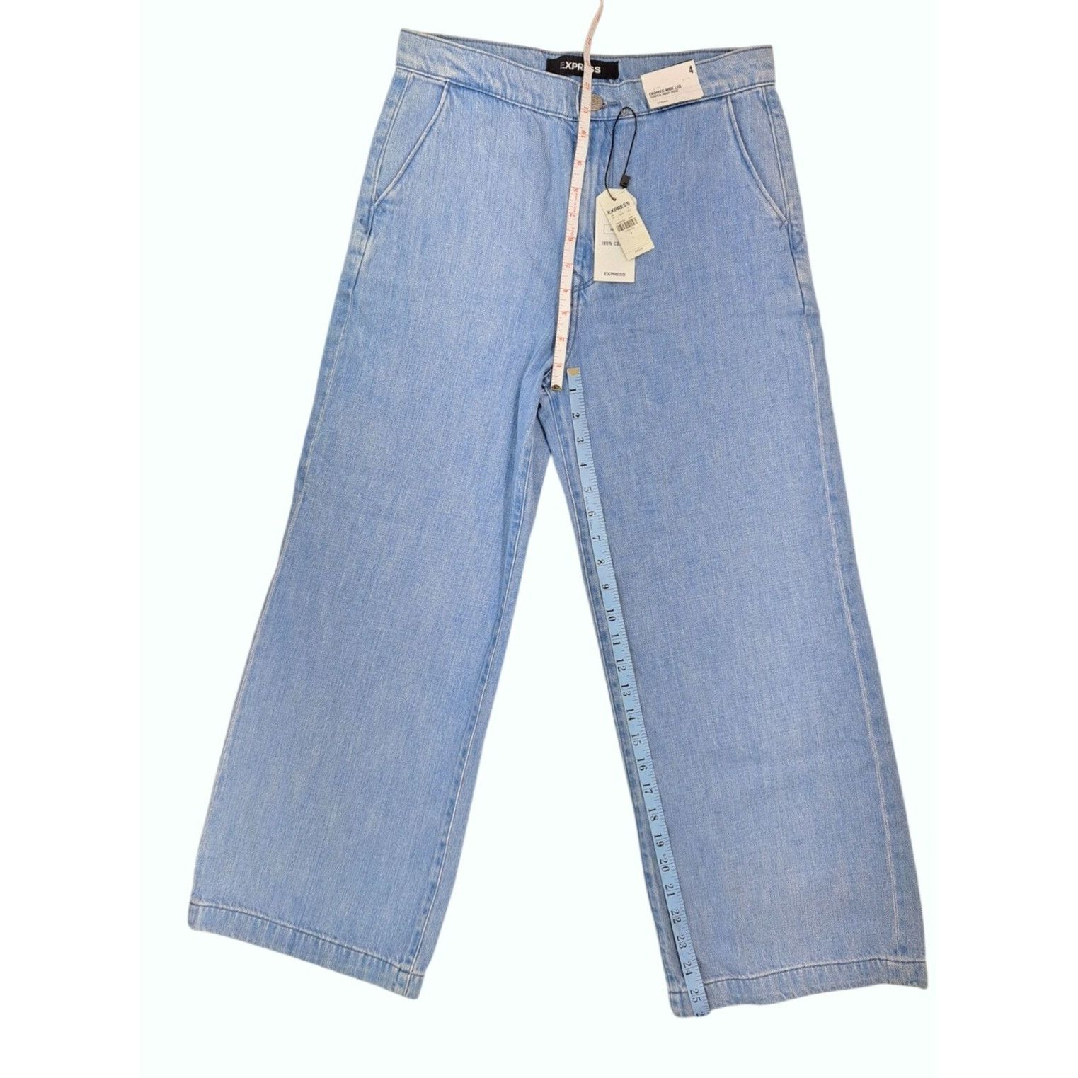 Express Express Cropped Wide Leg Super High Rise Jeans Women Size 4 Size 27" / US 4 / IT 40 - 5 Thumbnail