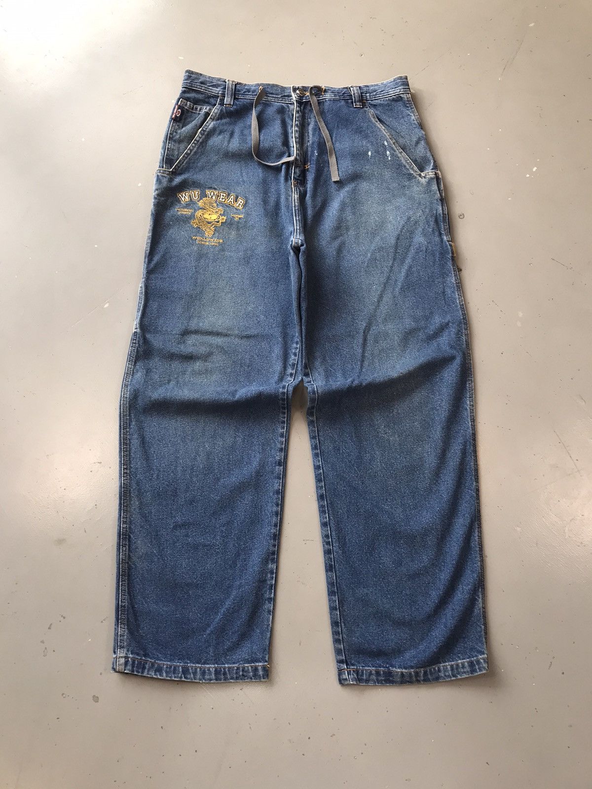 JNCO × Vintage × Wu-Tang Clan Vintage Wu wear multiple pockets loose fit cargo denim Size US 35 - 1 Thumbnail