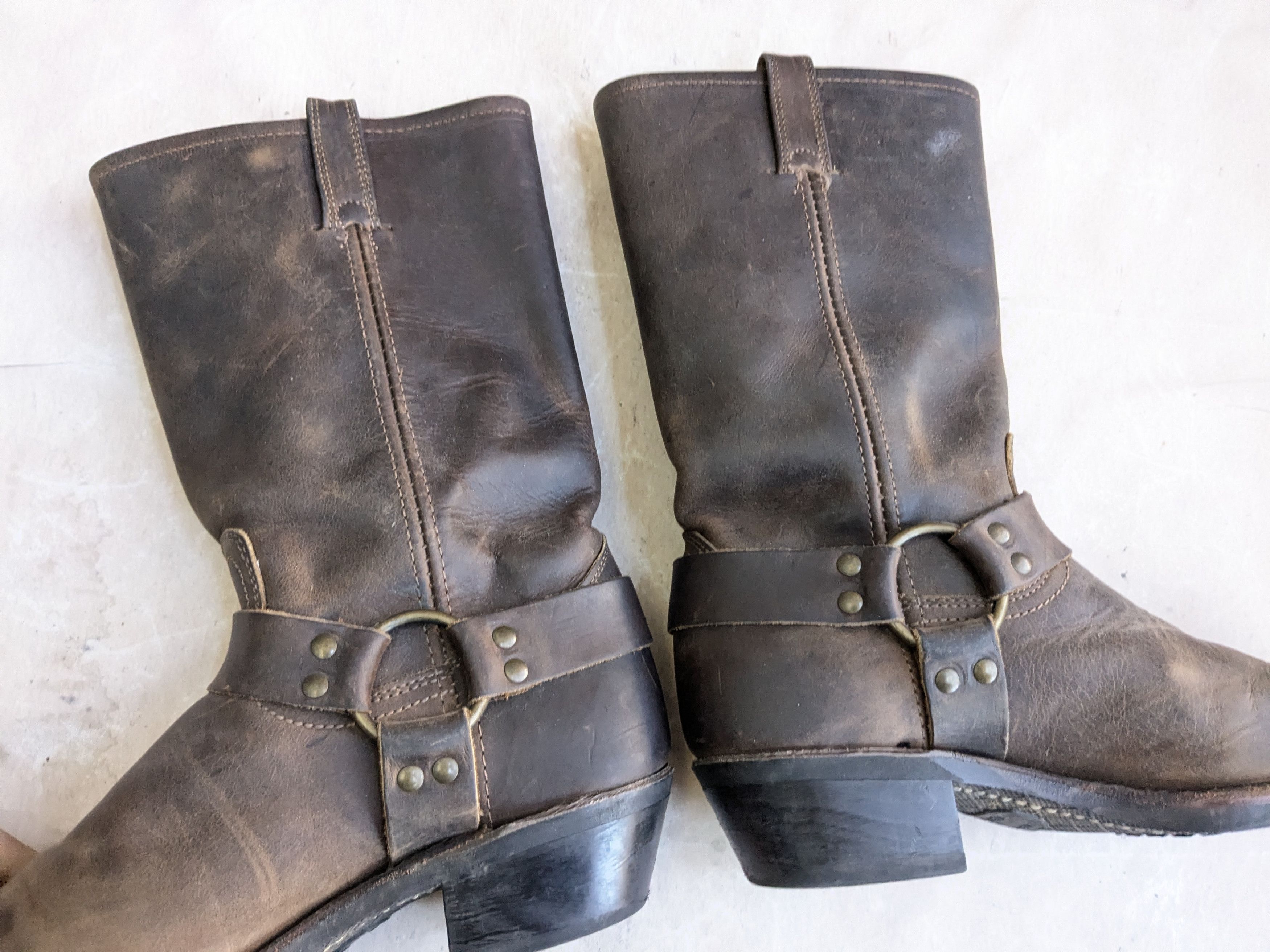 Frye Frye Harness Boots Brown 8 Leather Size US 8 / EU 41 - 11 Thumbnail