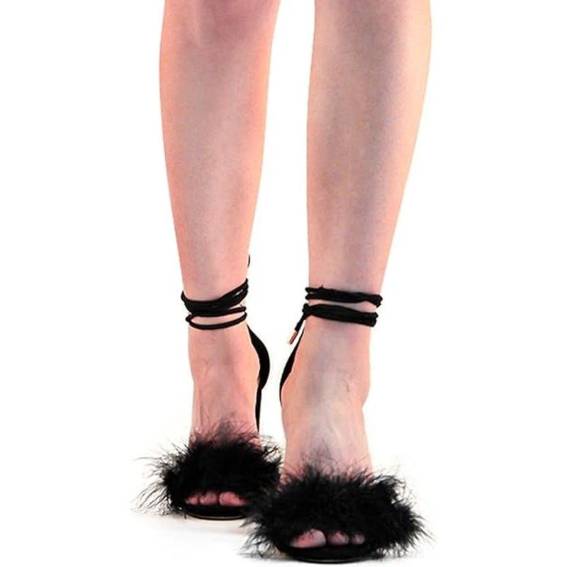 Other Richealnana Women's 5.5 Black Faux Suede 4.5" Heel Shoes Size US 5.5 / IT 35.5 - 3 Thumbnail