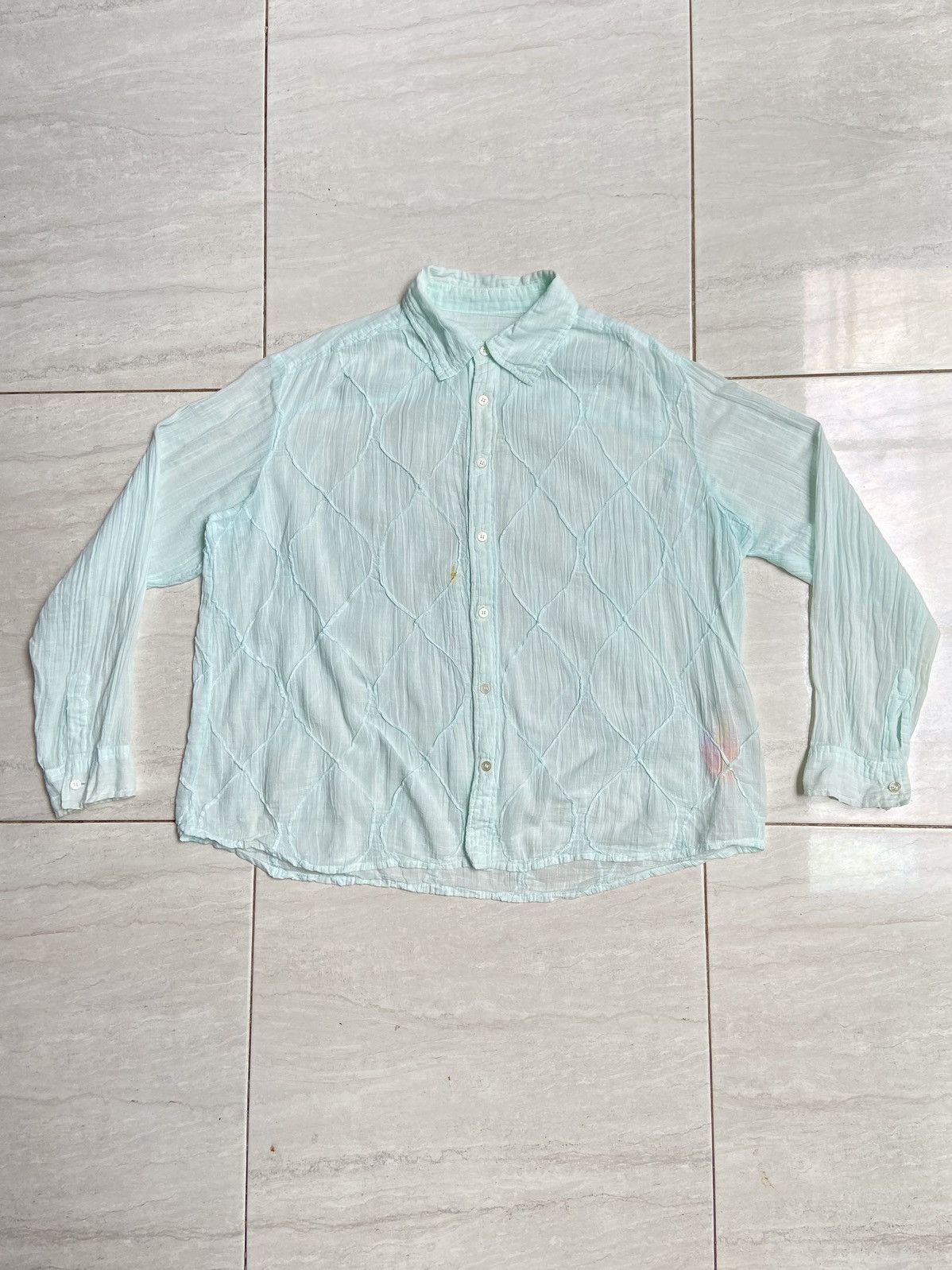 Issey Miyake PLANTATION Green Shirt Size US XL / EU 56 / 4 - 1 Thumbnail