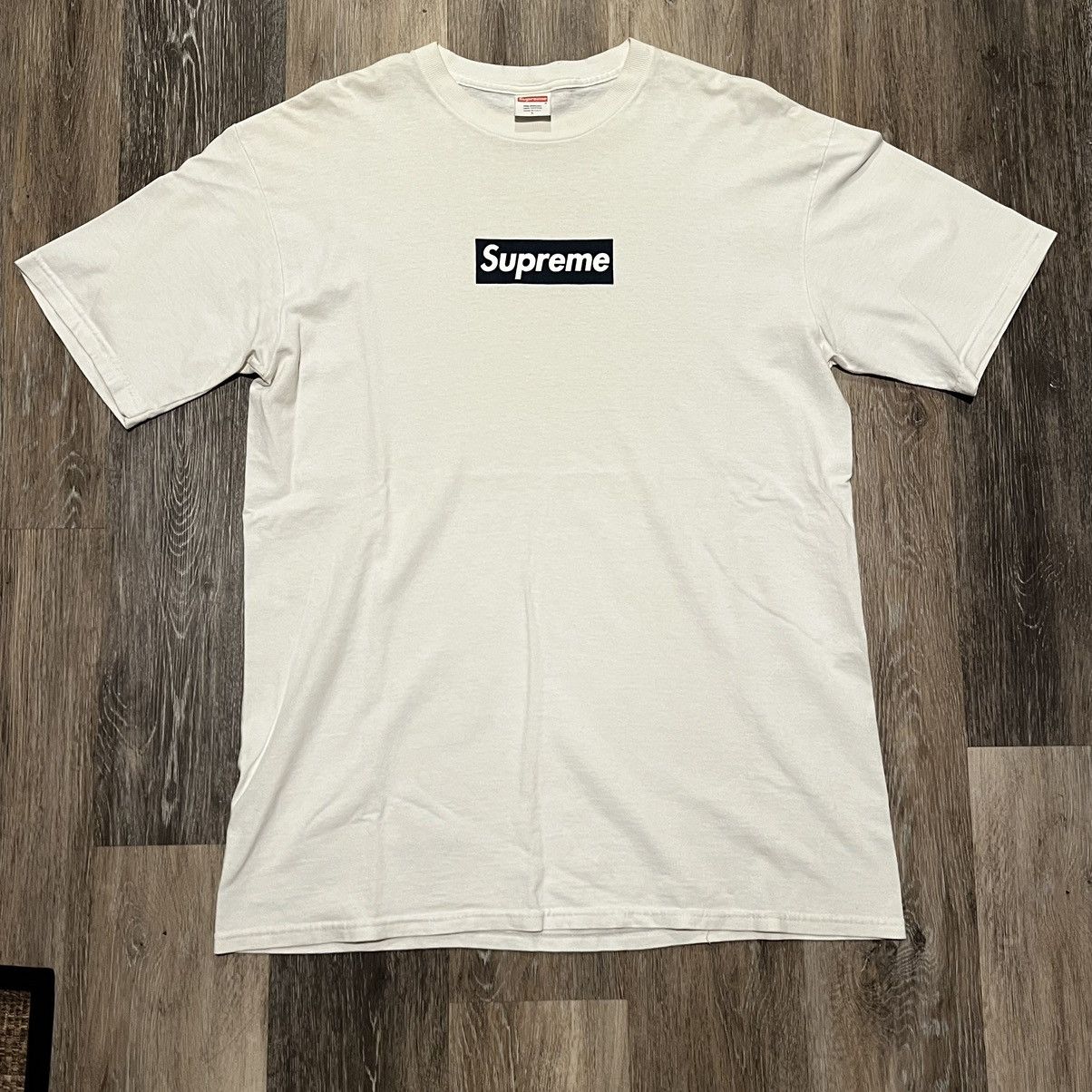 Supreme Supreme Navy Box logo Tee navy on white Bogo t shirt Size US L / EU 52-54 / 3 - 13 Thumbnail