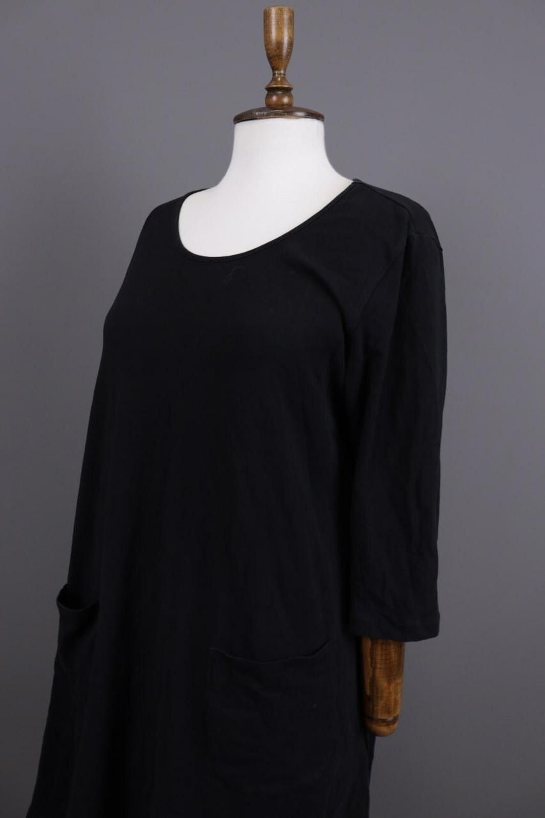 Designer Gudrun Sjoden Black Lagenlook Relaxed A-Line Dress Size L Size L / US 10 / IT 46 - 7 Thumbnail