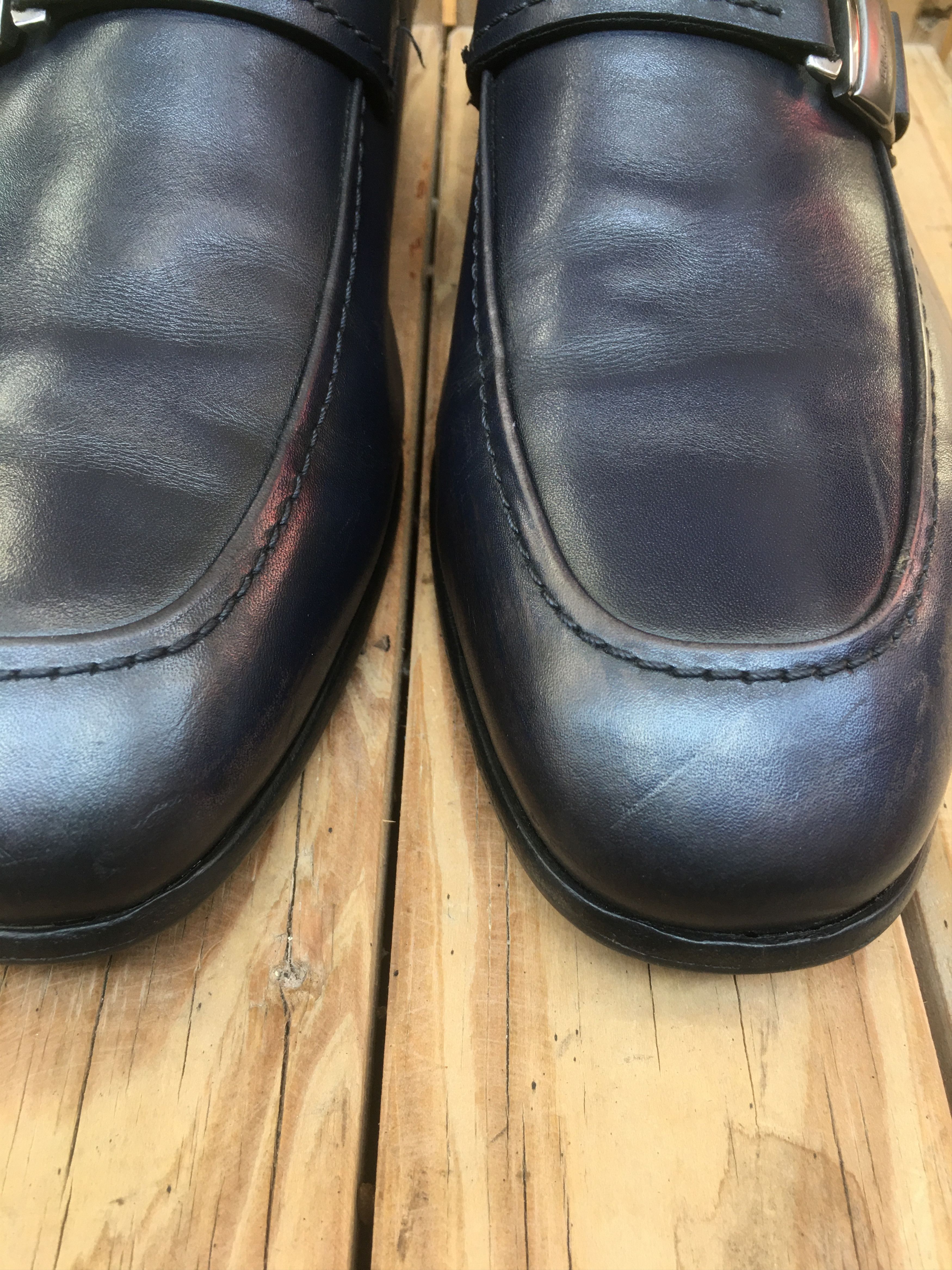 Salvatore Ferragamo Salvatore Ferragamo dark blue Leather shoes Sz USA 7.5 EEE Size US 7.5 / EU 40-41 - 2 Thumbnail