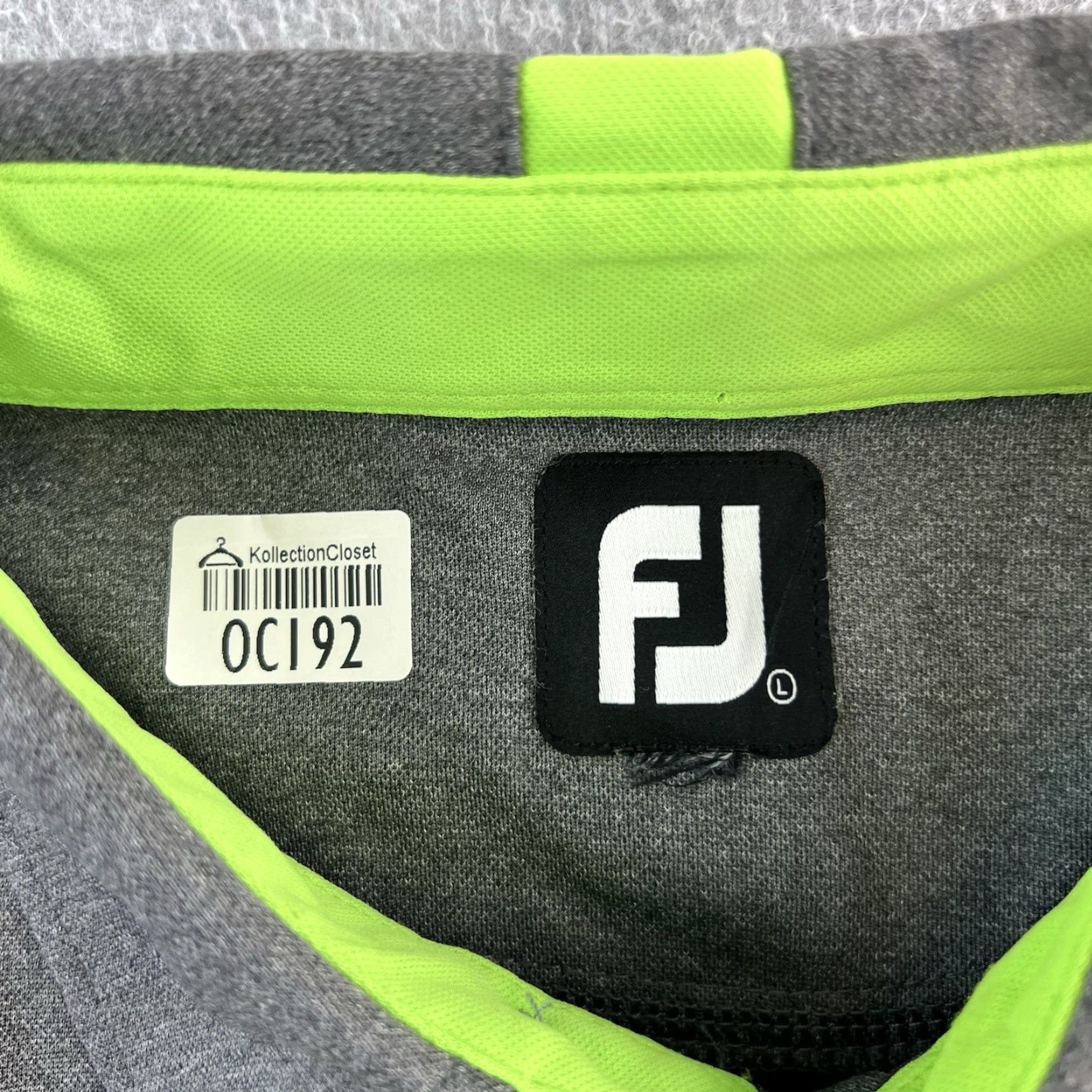 Footjoy FootJoy Polo Mens Large Gray Short Sleeve Lansbrook Golf Club Logo Shirt FJ Size US L / EU 52-54 / 3 - 5 Thumbnail