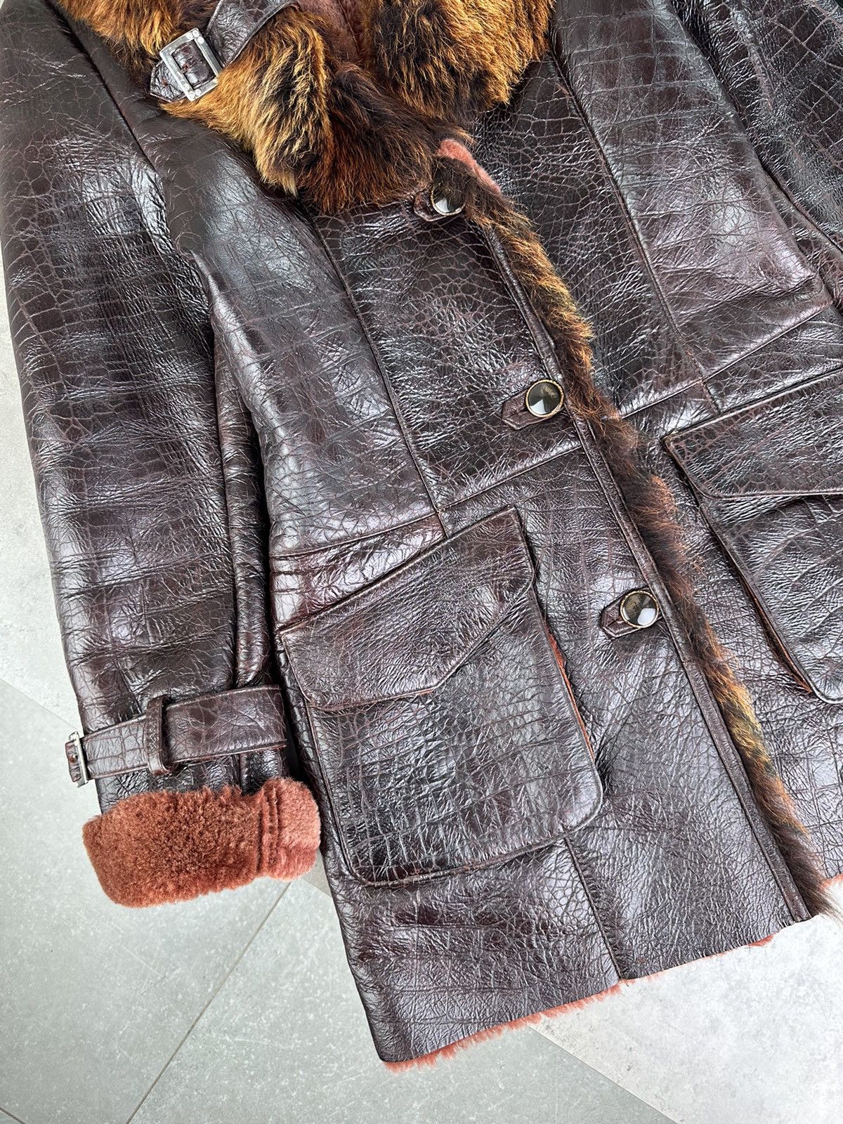 Japanese Brand Vintage Sheepskin Coat Size S / US 4 / IT 40 - 4 Thumbnail