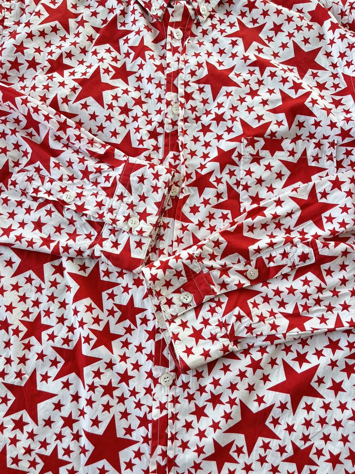 Bape Vintage BAPE A Bathing Ape Star Pattern Button Up Shirt Size US XL / EU 56 / 4 - 7 Thumbnail