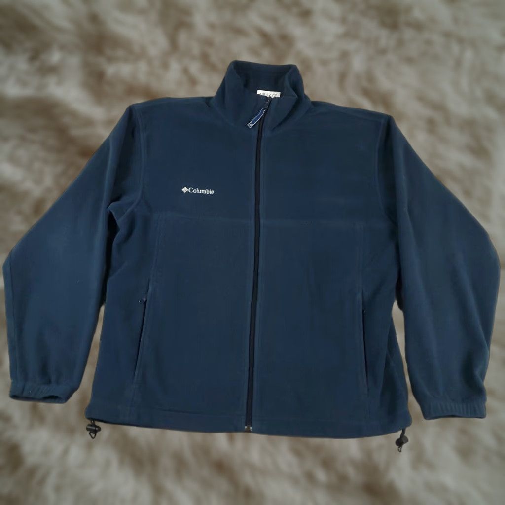 Vintage Columbia Sweater Mens Large Blue Fleece Full Zip Up Sweatshirt Size US L / EU 52-54 / 3 - 1 Thumbnail