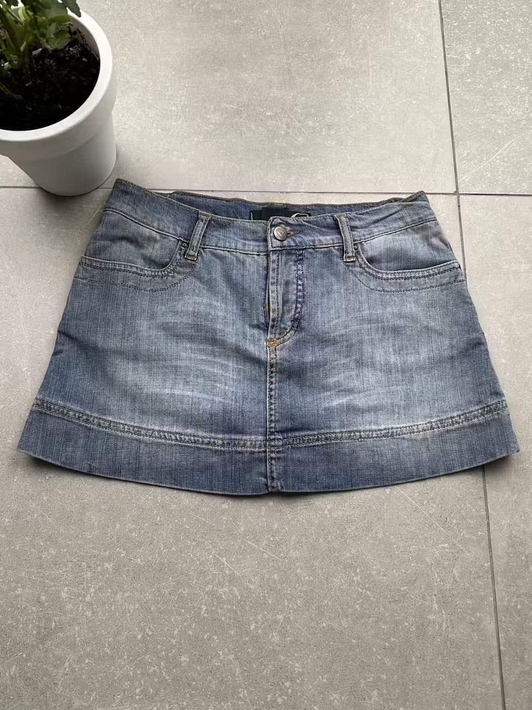 image of Avant Garde x Just Cavalli Vintage Mini Skirt in Blue, Women's (Size 27)