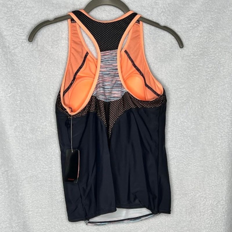 ZeroXposur 1/4 Zip Front Sun Smart Scuba Tankini Racerback Swim Top Size L / US 10 / IT 46 - 9 Thumbnail