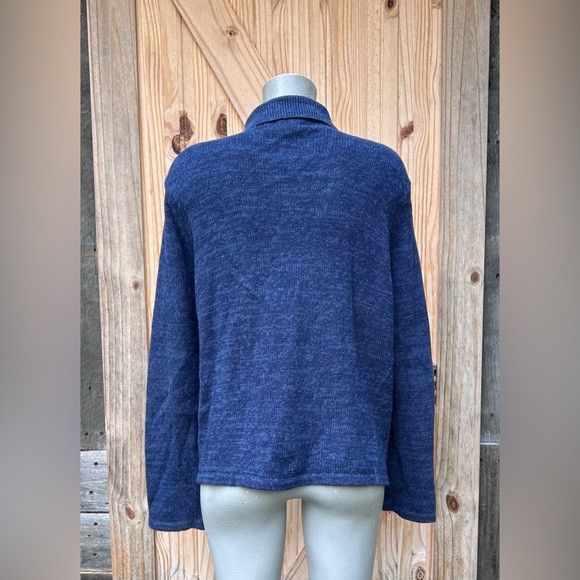 Other Vintage Tiara Blue Reindeer Christmas Cardigan Sweater Size L / US 10 / IT 46 - 6 Thumbnail