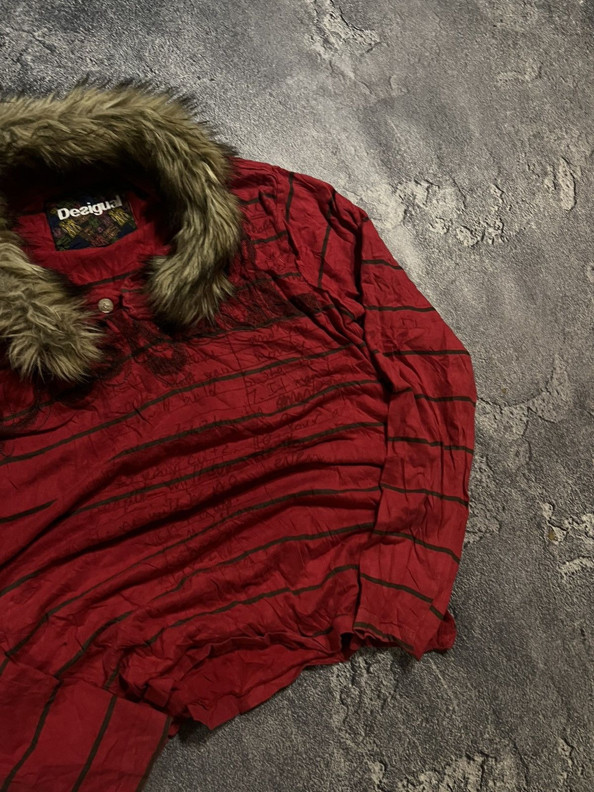 Vintage Archive Red Distressed Long Shirt / Vintage Japanese Vibe 90 Size US L / EU 52-54 / 3 - 3 Thumbnail