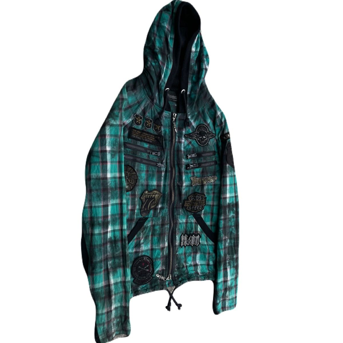 If Six Was Nine 2000s Japanese archive Vkei Multi Gimmic Patch Hooded Jacket Size US M / EU 48-50 / 2 - 3 Thumbnail