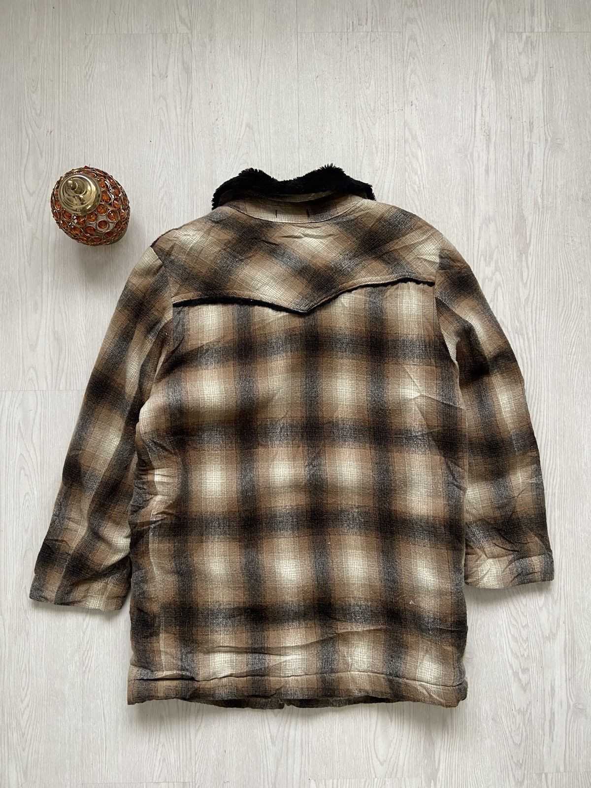 Wrangler Vintage 1990’s Wrangler Shadow Plaid Sherpa Jacket Size US M / EU 48-50 / 2 - 5 Thumbnail