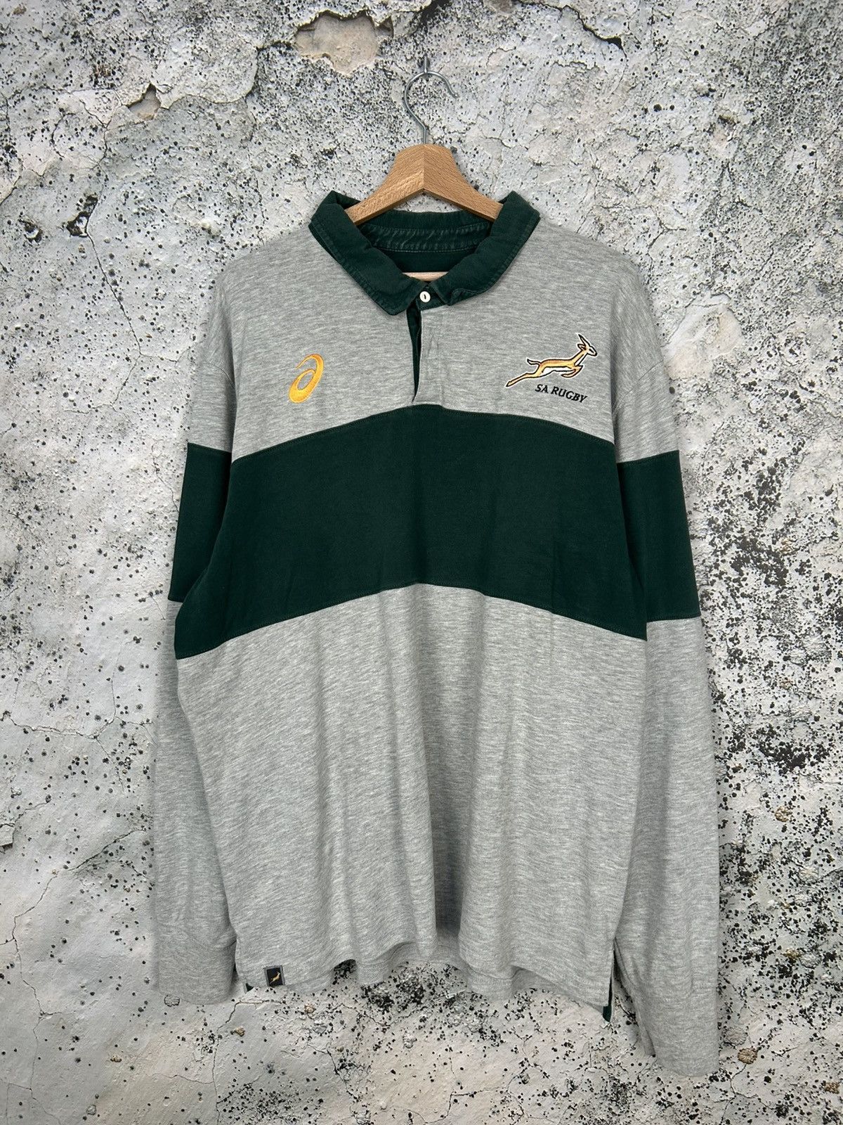 Asics Vintage Asics Rugby Sout Africa Jersey Sportswear Oversized Size US XXL / EU 58 / 5 - 1 Thumbnail
