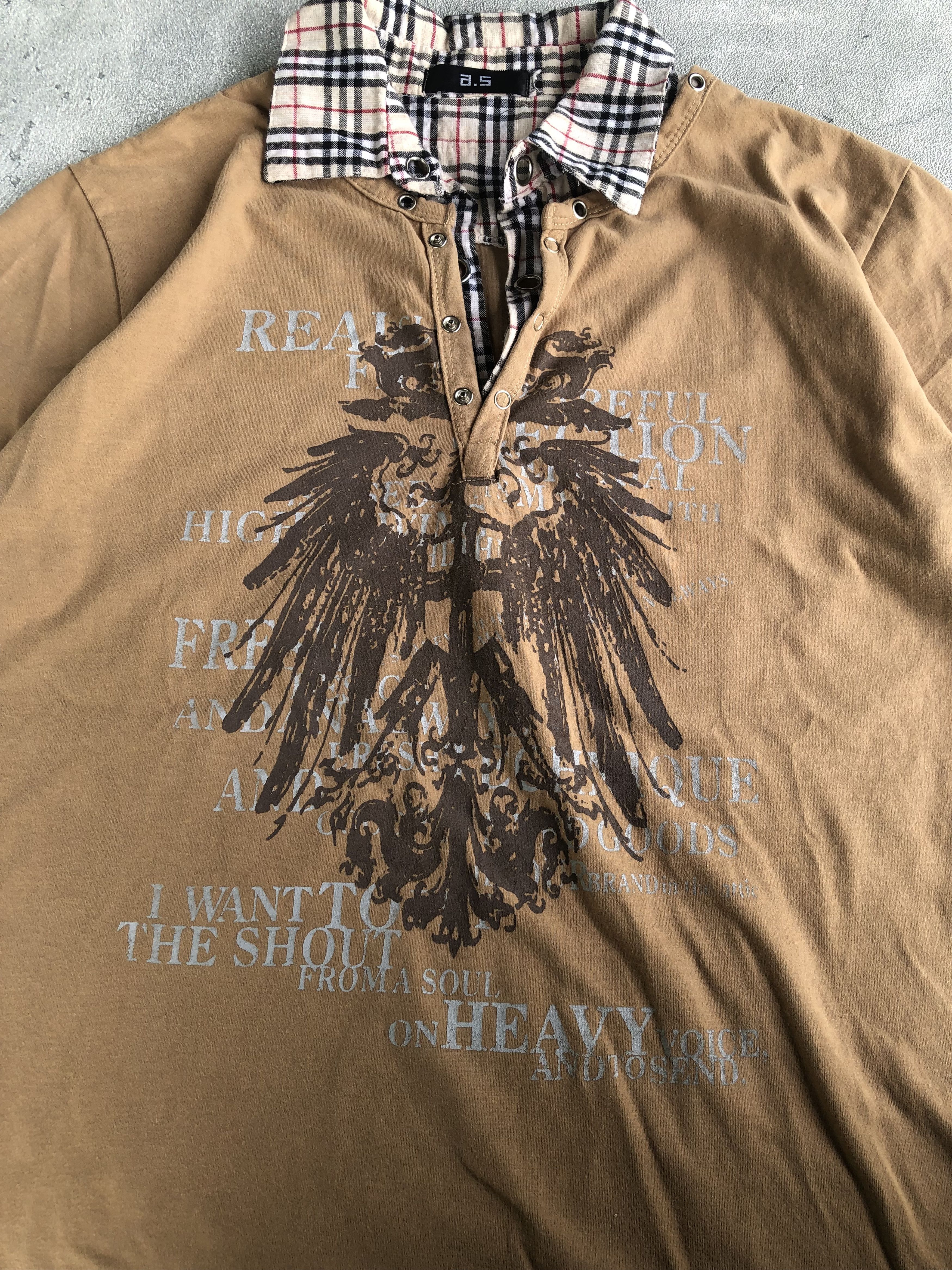 Japanese Brand Japanese Poem Double Layer Gothic Rock Punk Y2K Style Size US M / EU 48-50 / 2 - 5 Thumbnail